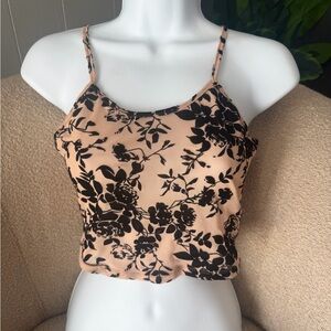 SHEIN Black Floral Camisole Top